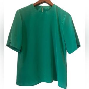 Peters & Ashley Emerald Green Short Sleeve Blouse